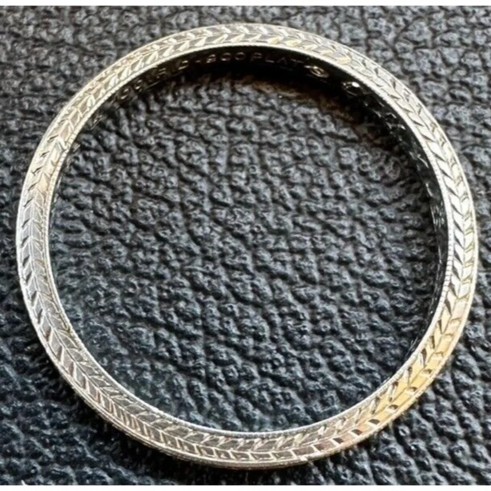 Circa 1930s CARTIER Platinum Wedding Ring Band Etched Engraved Art Deco Sz 5.25 - Picture 3 of 14